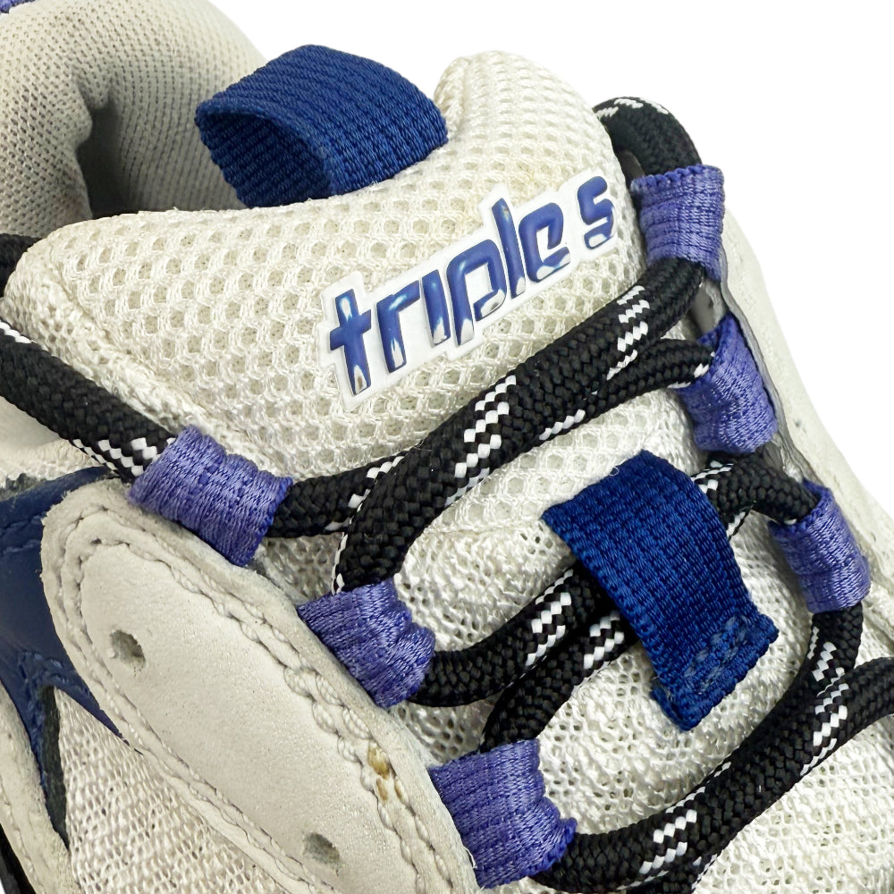 BALENCIAGA Triple S White Purple Trainers Size 5 LHQ1188