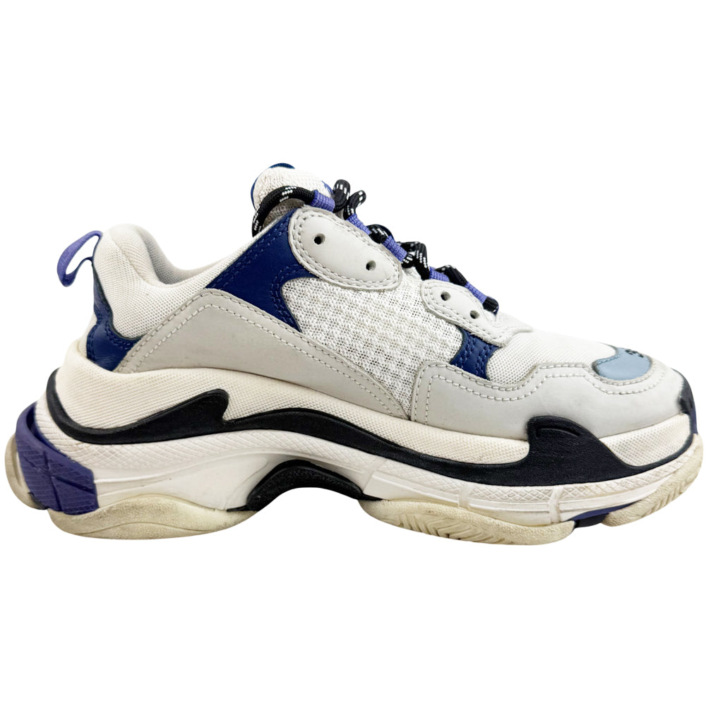 BALENCIAGA Triple S White Purple Trainers Size 5 LHQ1188