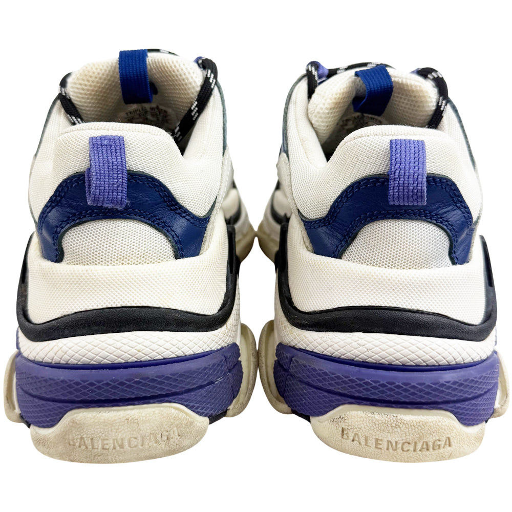 BALENCIAGA Triple S White Purple Trainers Size 5 LHQ1188