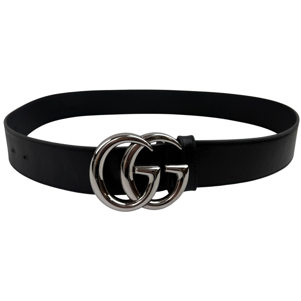 GUCCI Black Leather Belt Size 75cm/30" LHQ1189