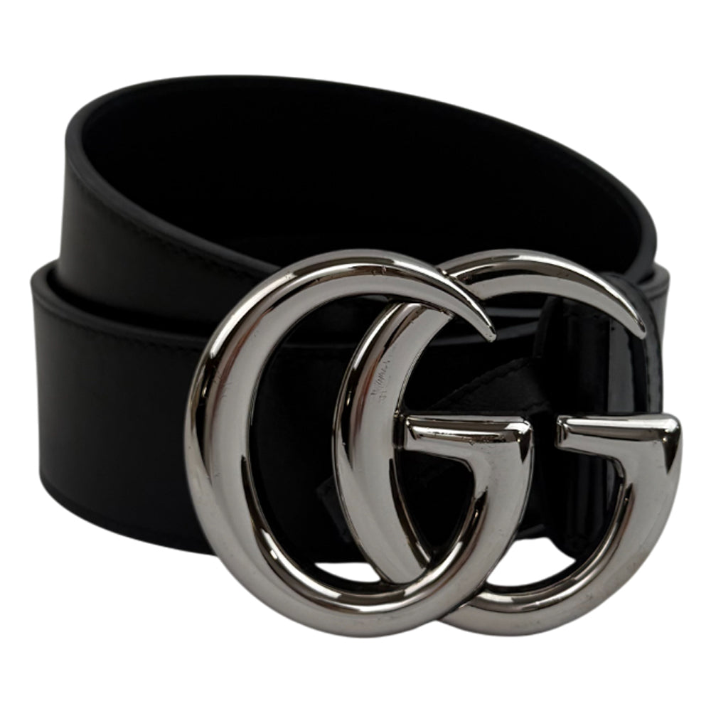 GUCCI Black Leather Belt Size 75cm/30" LHQ1189