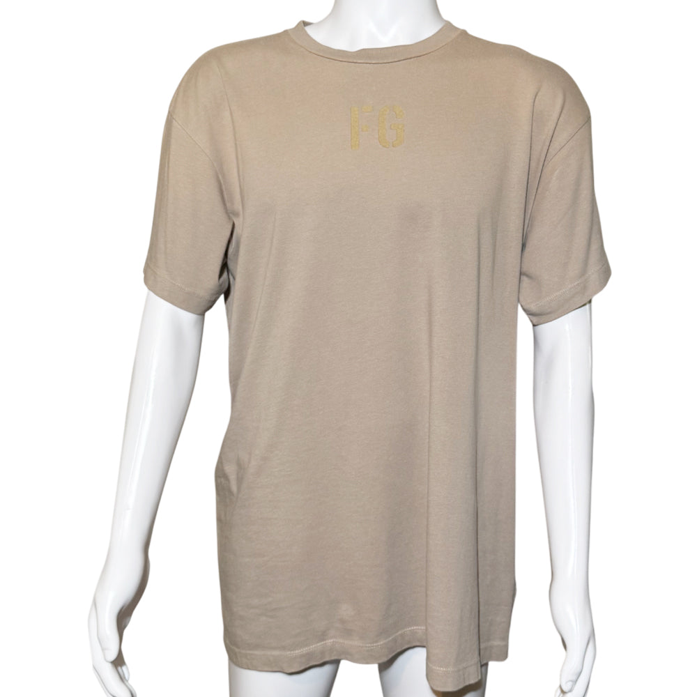 FEAR OF GOD BEIGE FG T SHIRT MENS SIZE M LHQ1190