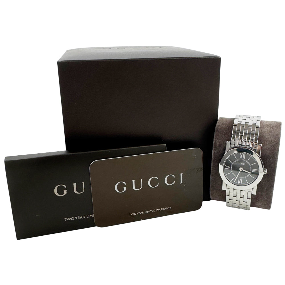 GUCCI Ladies Quartz S/Steel Watch 5200L Black Dial Watch LHQ1192