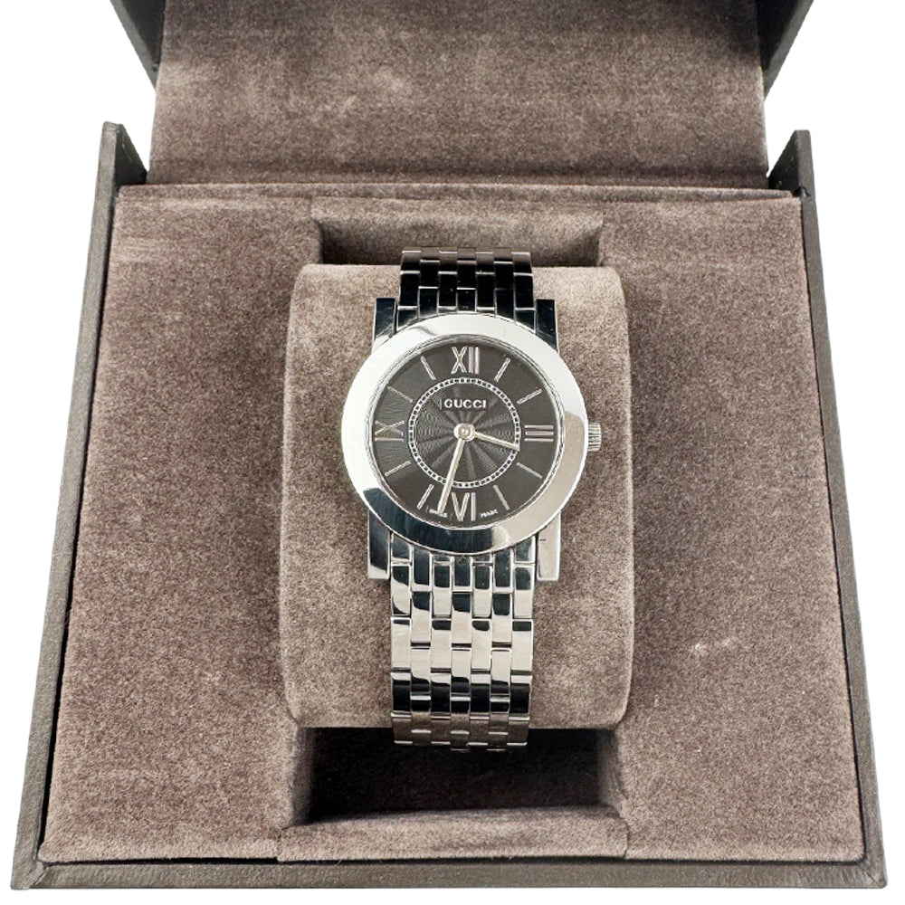 GUCCI Ladies Quartz S/Steel Watch 5200L Black Dial Watch LHQ1192