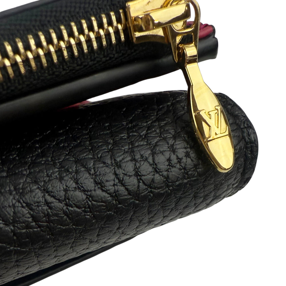 LOUIS VUITTON Portefuille Capucines XS Black Leather Purse Wallet LHQ1193