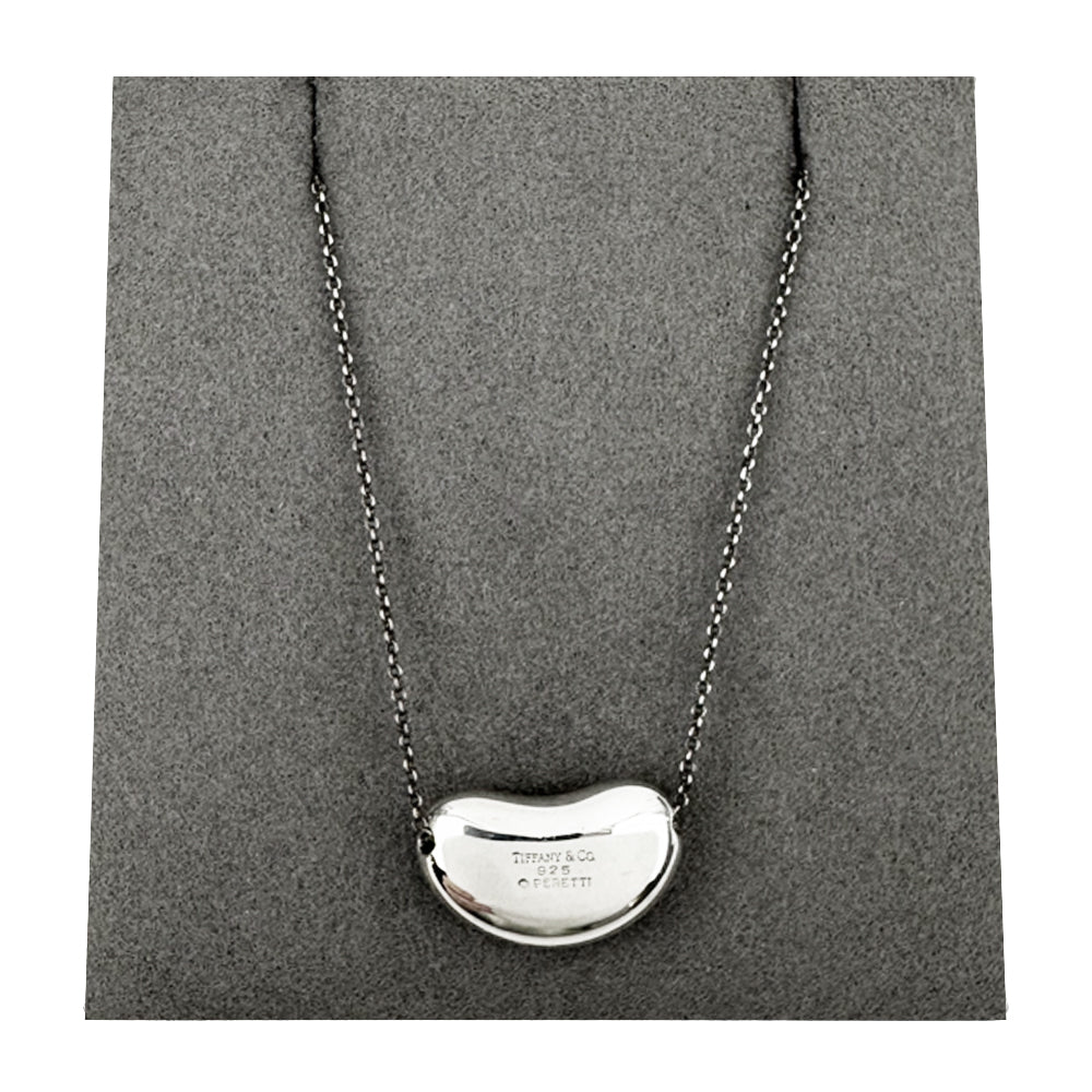 TIFFANY & CO 19mm Large Bean Silver Necklace LHQ1195