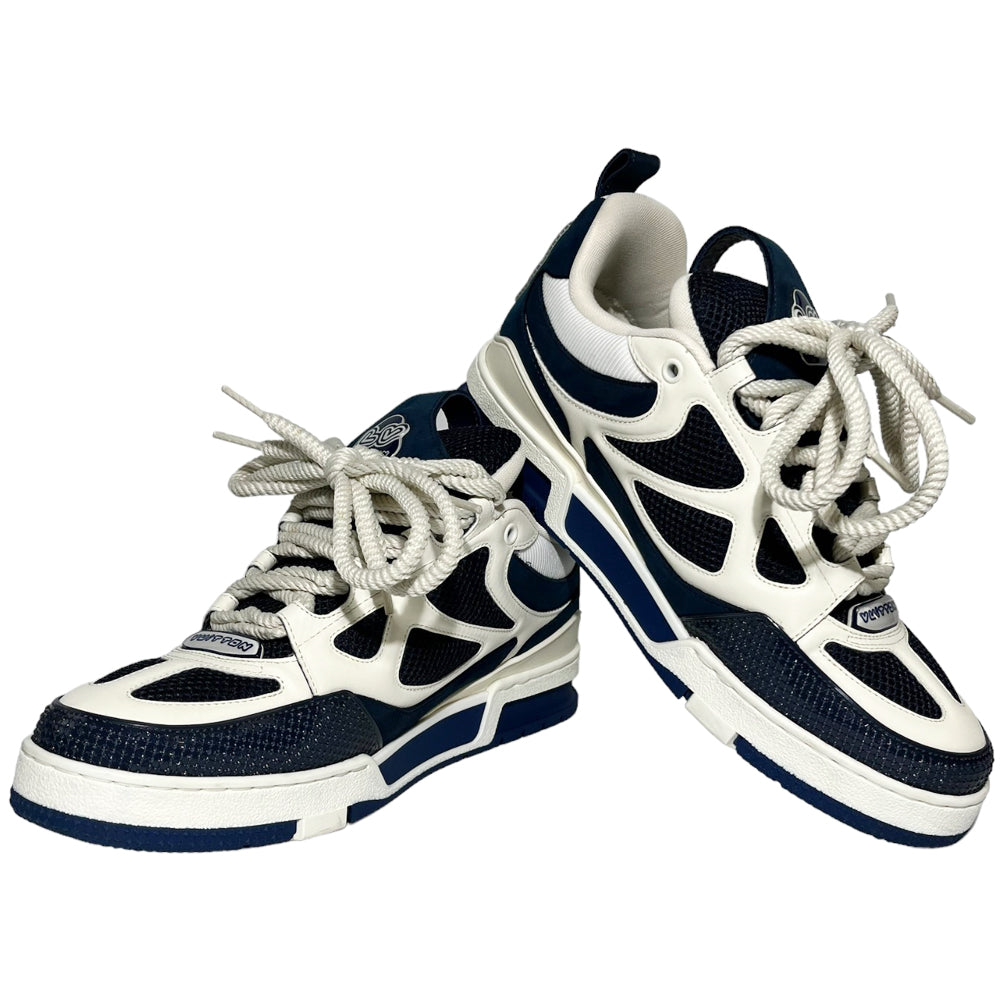 LOUIS VUITTON Scarpe da Ginnastica Navy White Taglia 9 UK LHQ120