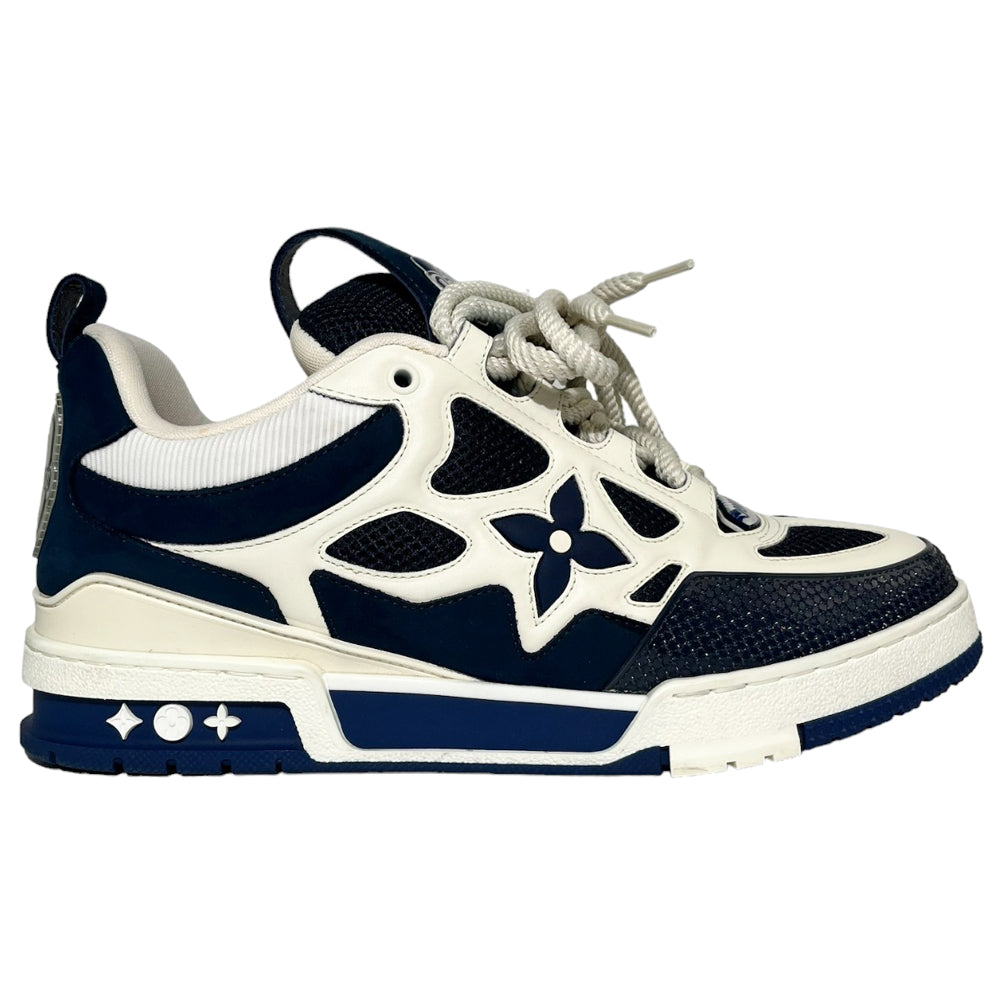 LOUIS VUITTON Skate Trainers Navy White Size 9 UK LHQ120