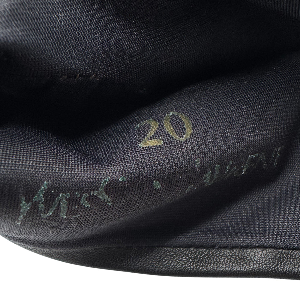 YSL Saint Laurent Black Leather Ladies Gloves Size Medium LHQ1201