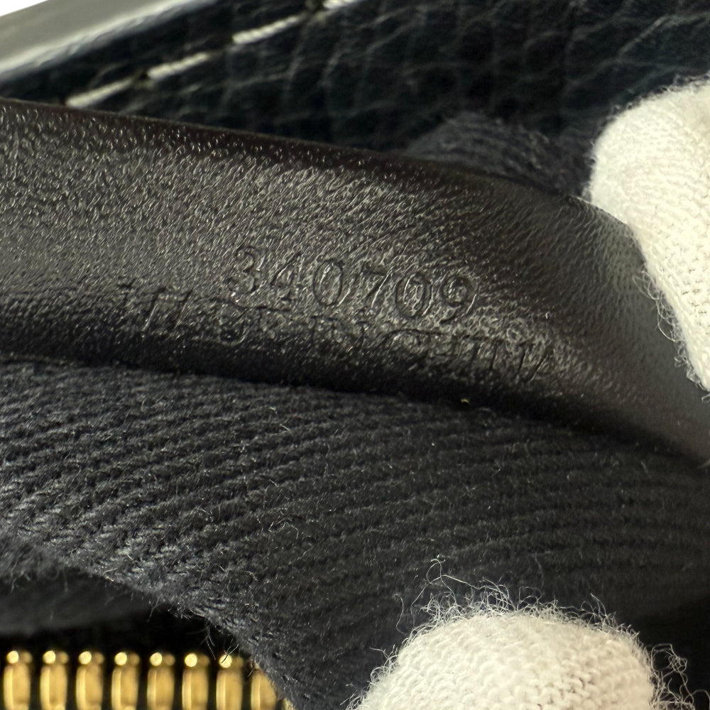 LOEWE Anagram Black Canvas & Leather Shoulder Tote Bag LHQ1207