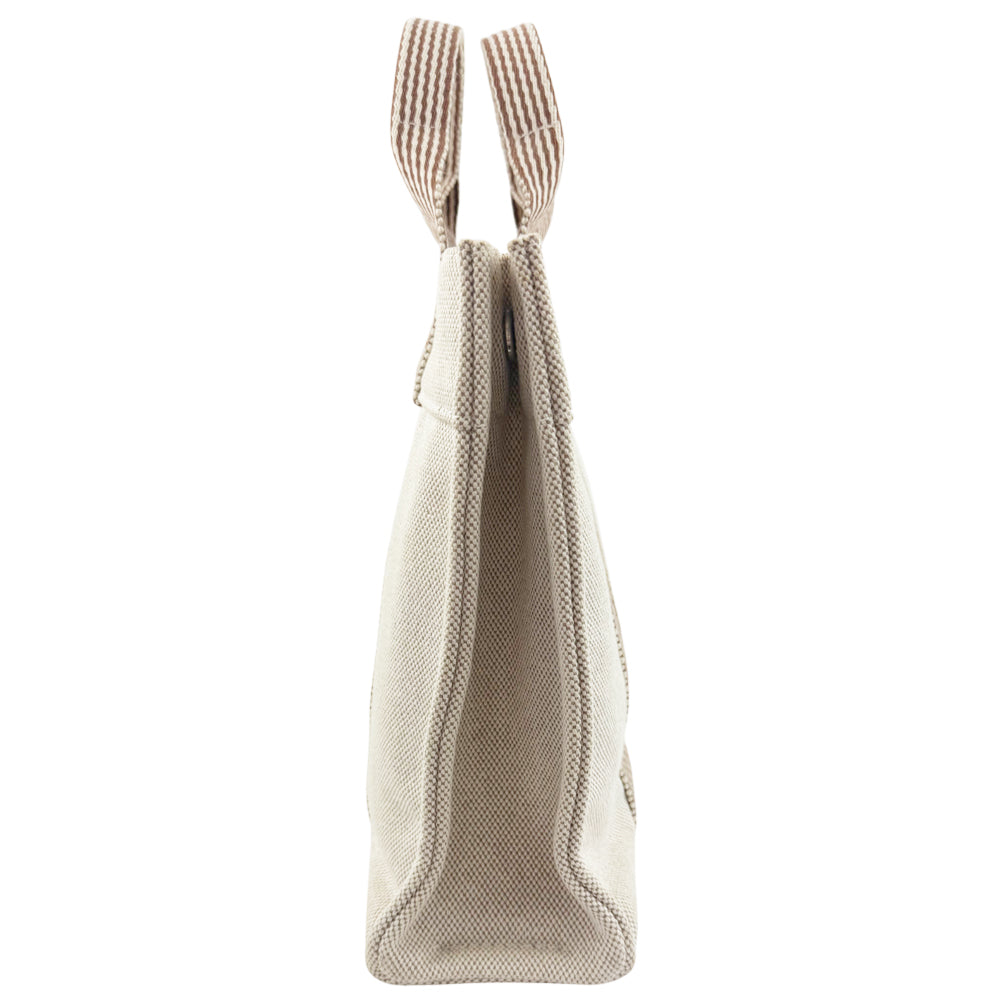 HERMES Fourre Tout Cream Canvas Tote Bag LHQ1208