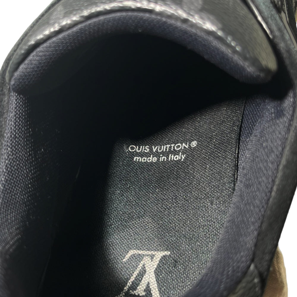 LOUIS VUITTON LV Sneakers Monogram Schwarz Turnschuhe Größe 9.5 UK LHQ121