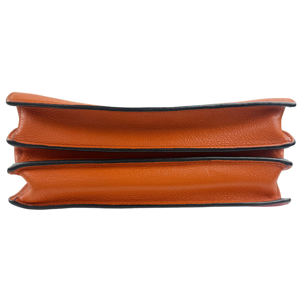 MIU MIU Madras Orange Pink Leather Shoulder Hand Bag LHQ1210