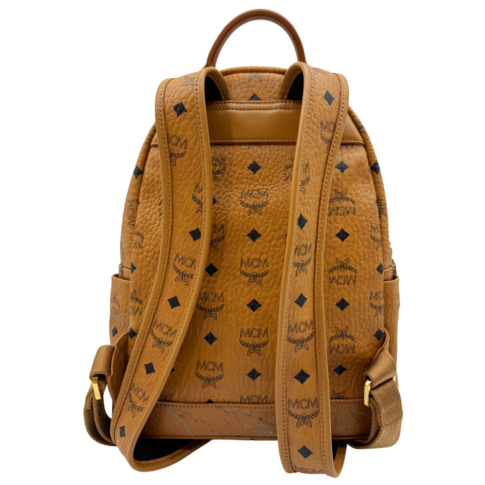 MCM Small Brown Leather Rabbit Graphic Backpack LHQ1216
