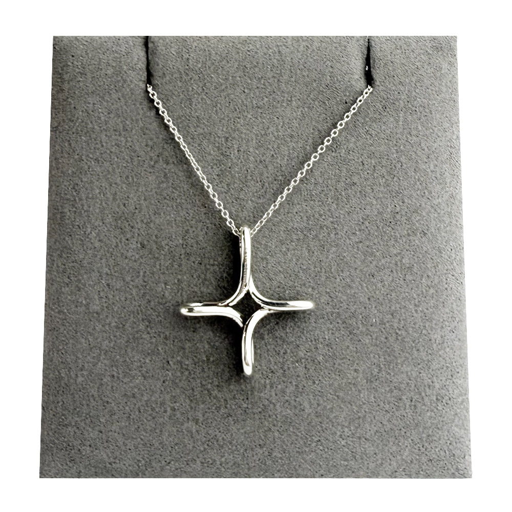 TIFFANY & Co. Infinity Cross Silver Necklace LHQ1218