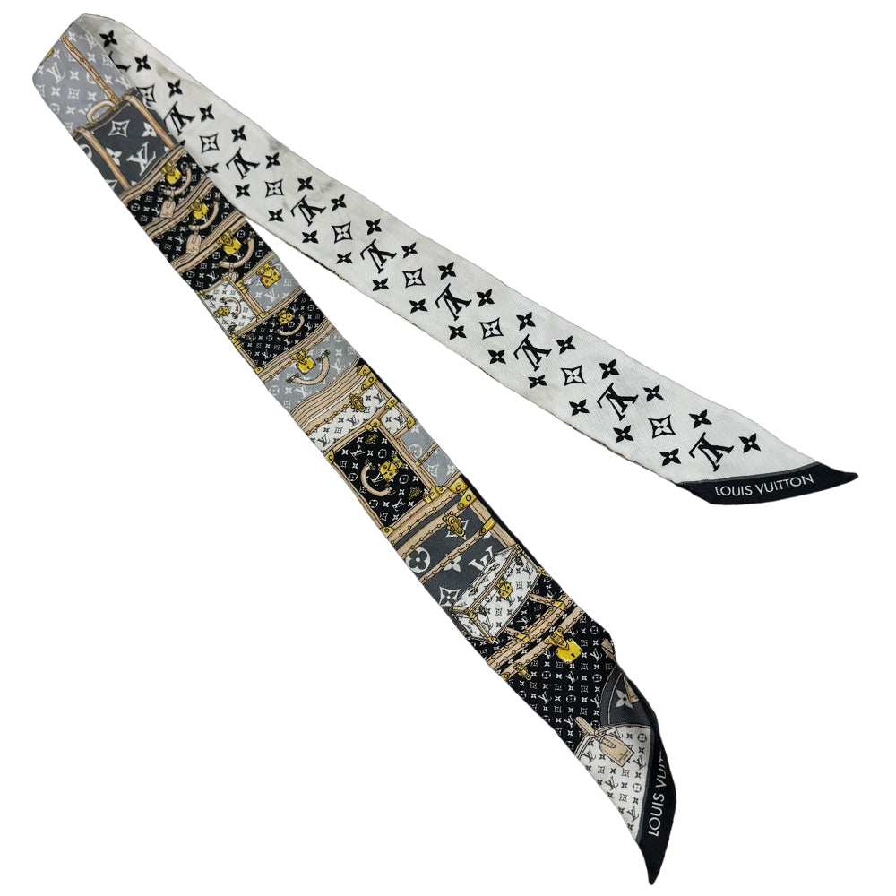 LOUIS VUITTON "Lets Go Trunk" BB Twilly Scarf LHQ1224