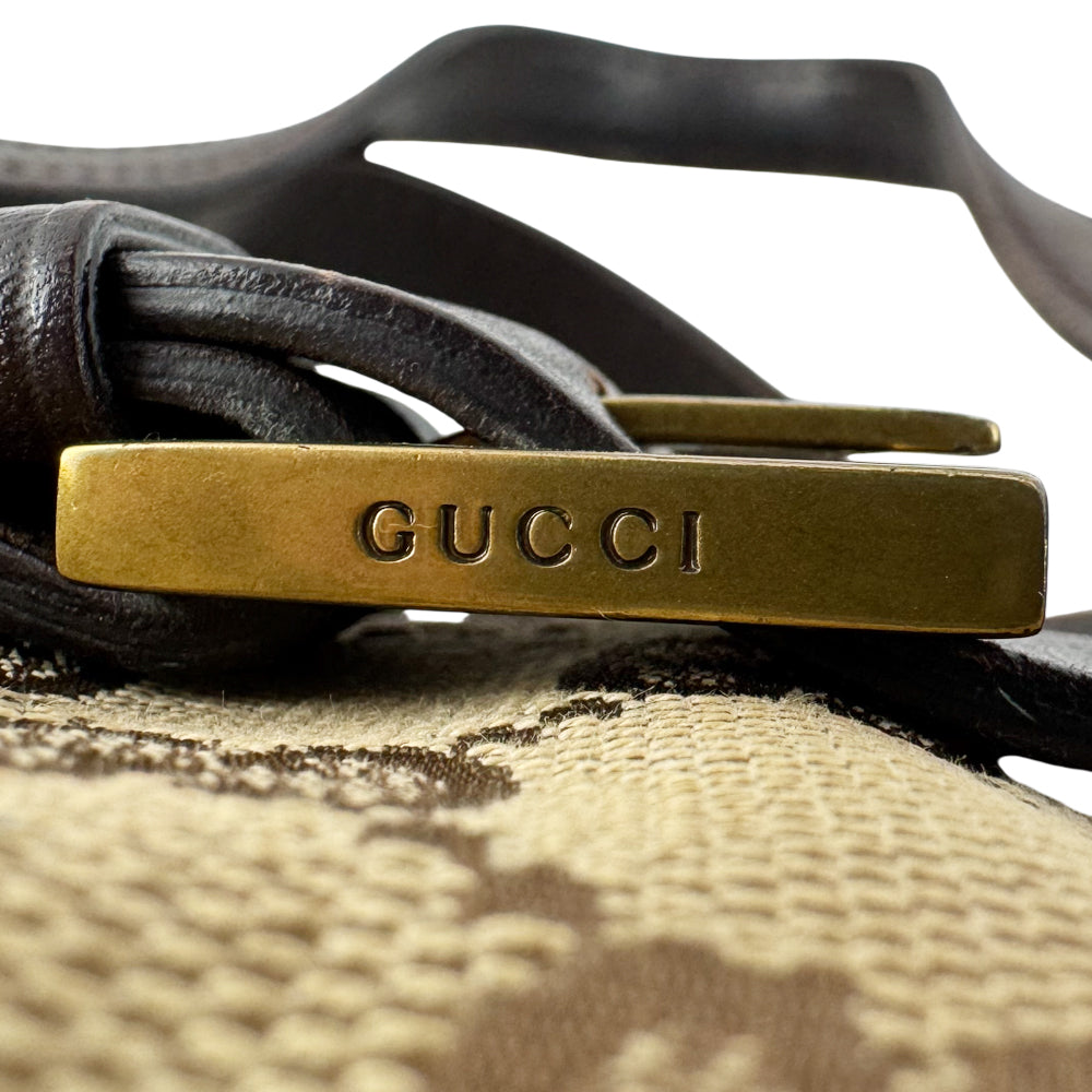 GUCCI Brown GG Canvas Belted Tote Bag LHQ1255