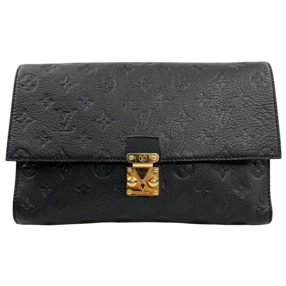 LOUIS VUITTON Black Empreinte Leather Fascinant Clutch Bag LHQ1227