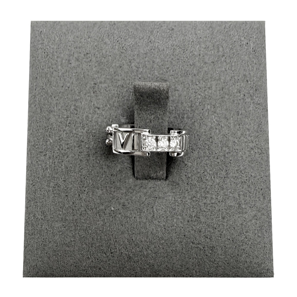 TIFFANY & CO Atlas White Gold & Diamond Single Mens Earring LHQ1234