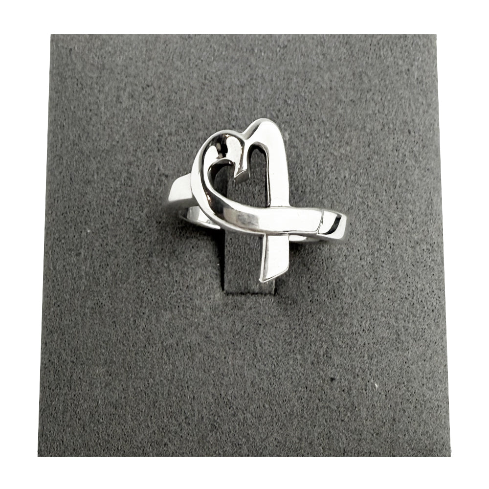 TIFFANY & CO Loving Hearts Silver Ring Size N LHQ1235