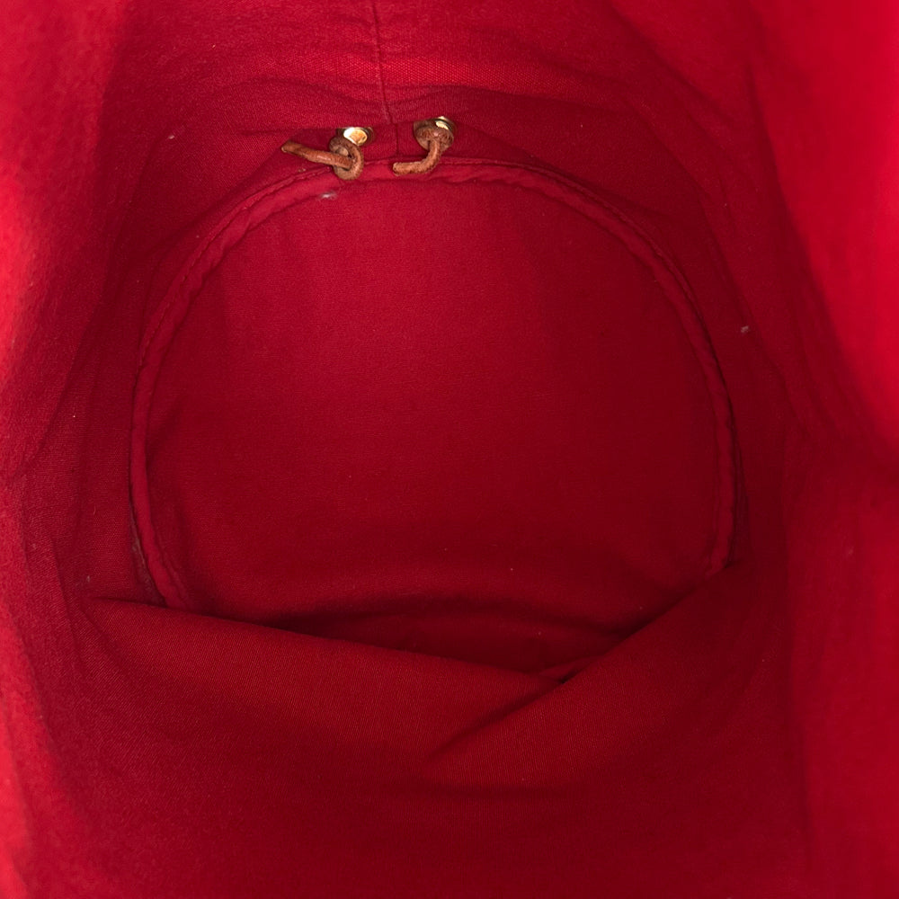 HERMES Polochon Mimil GM Red Canvas Shoulder Bag LHQ1238