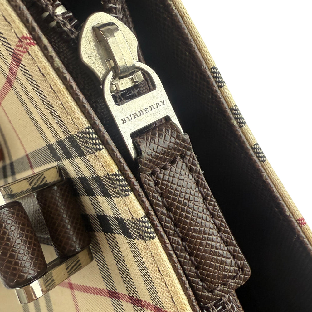 BURBERRY Nova Check Tote Shoulder Bag LHQ1241