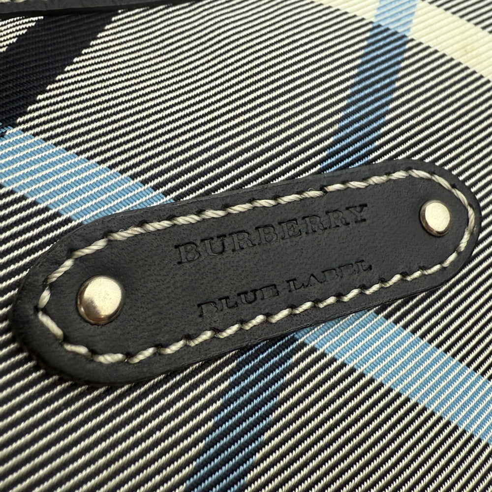 BURBERRY Blue Label Navy Check Shoulder Bag LHQ1242