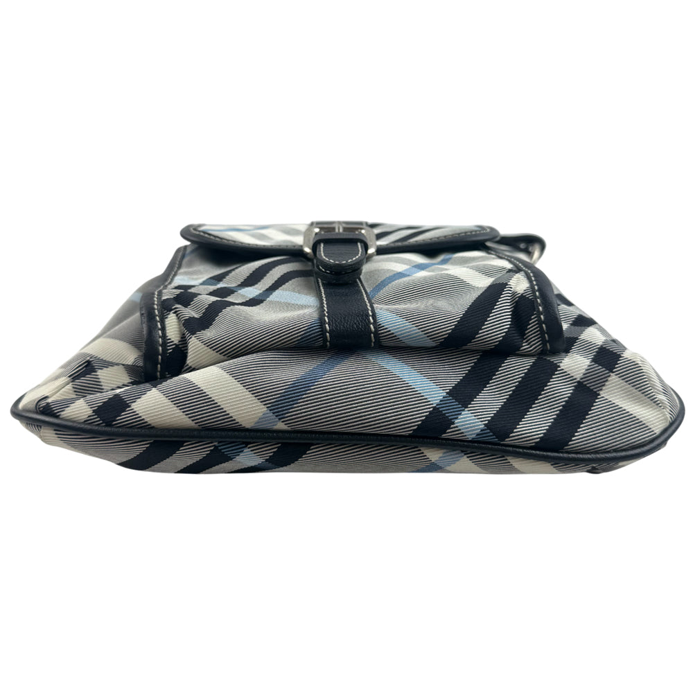 BURBERRY Blue Label Navy Check Shoulder Bag LHQ1242