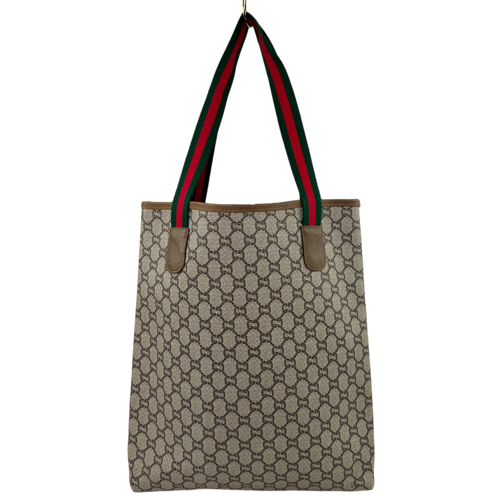 GUCCI GG Plus Supreme Canvas Sherry Line Tote Shoulder Bag LHQ1247