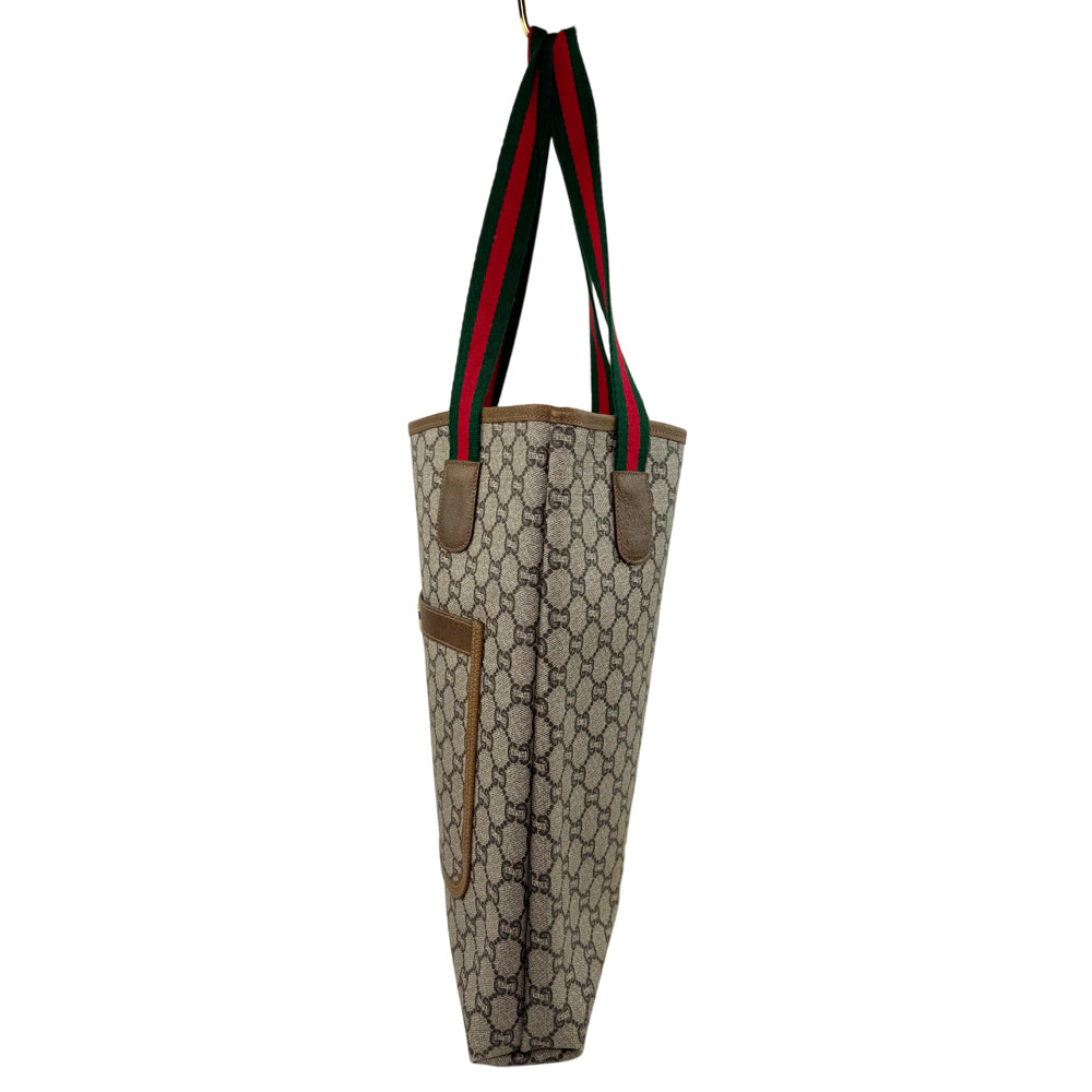 GUCCI GG Plus Supreme Canvas Sherry Line Tote Shoulder Bag LHQ1247