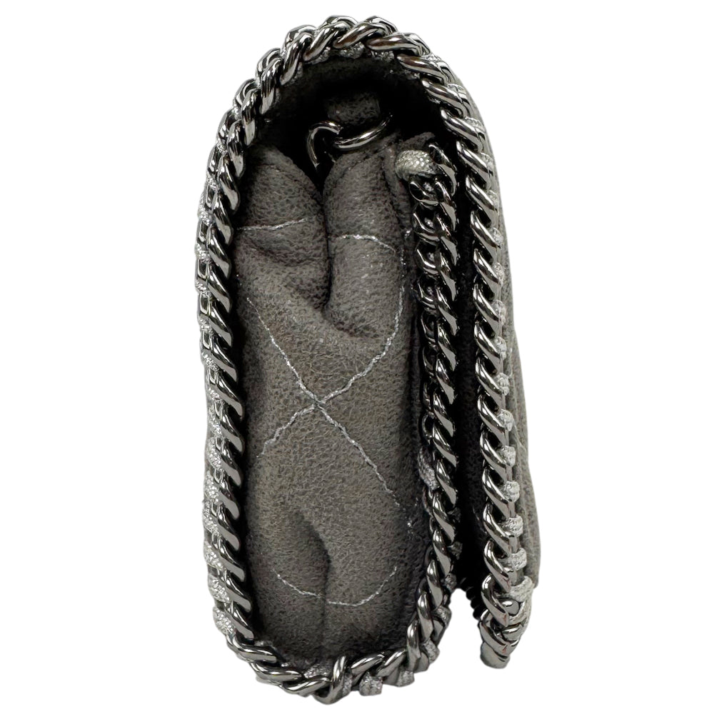 STELLA McCARTNEY Falabella Grey Quilted Leather Shoulder Bag LHQ1248