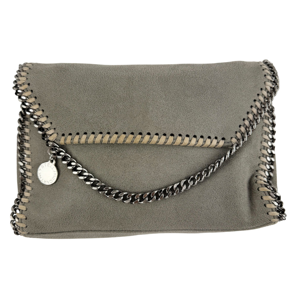 STELLA McCARTNEY Falabella Grey Leather Shoulder Bag LHQ1249
