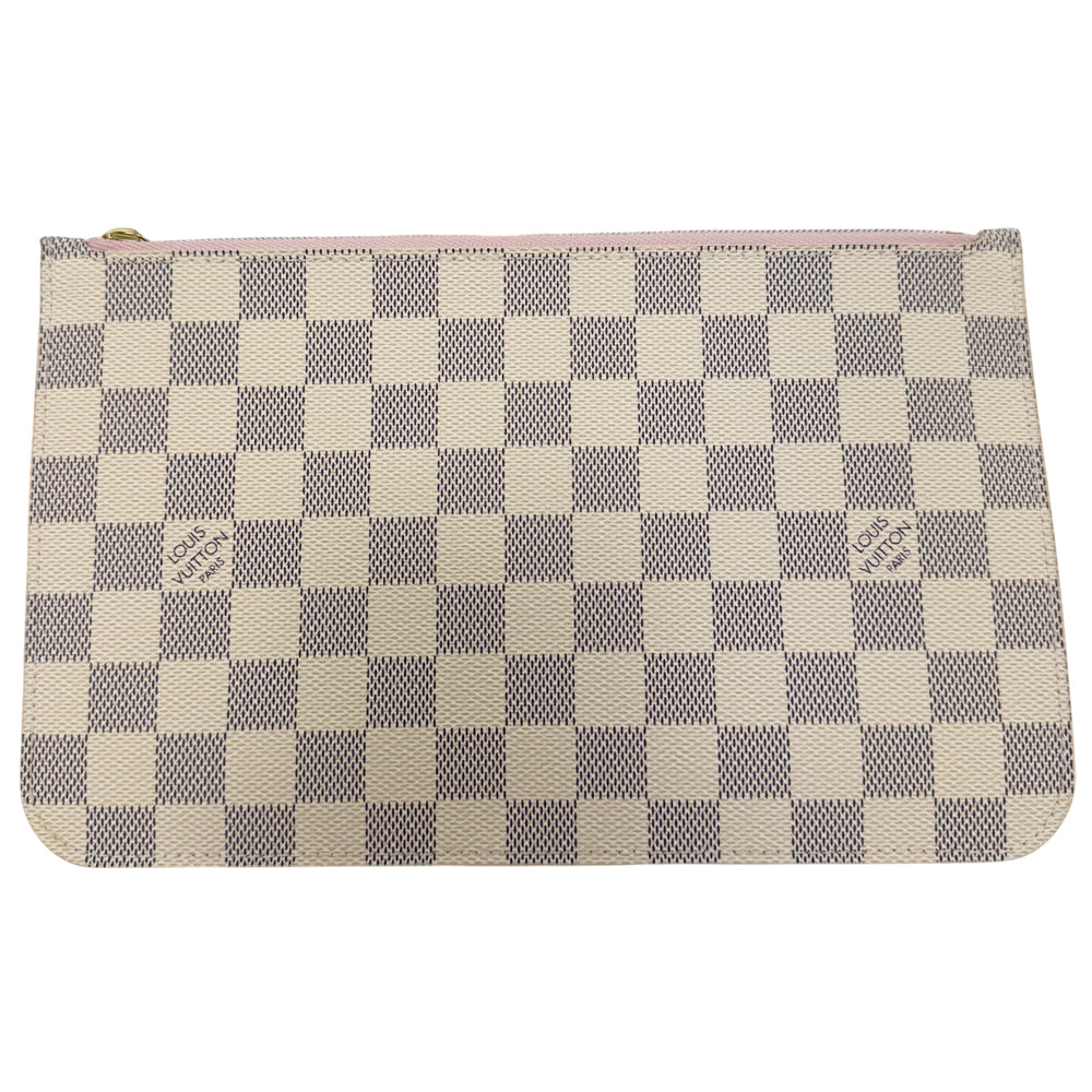 LOUIS VUITTON Damier Azur Neverfull MM Pochette Pouch LHQ1254