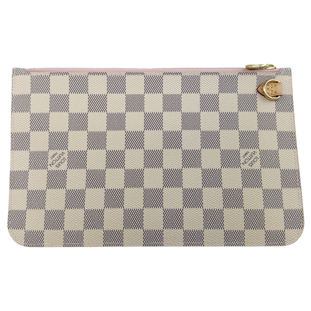 LOUIS VUITTON Damier Azur Neverfull MM Pochette Pouch LHQ1254