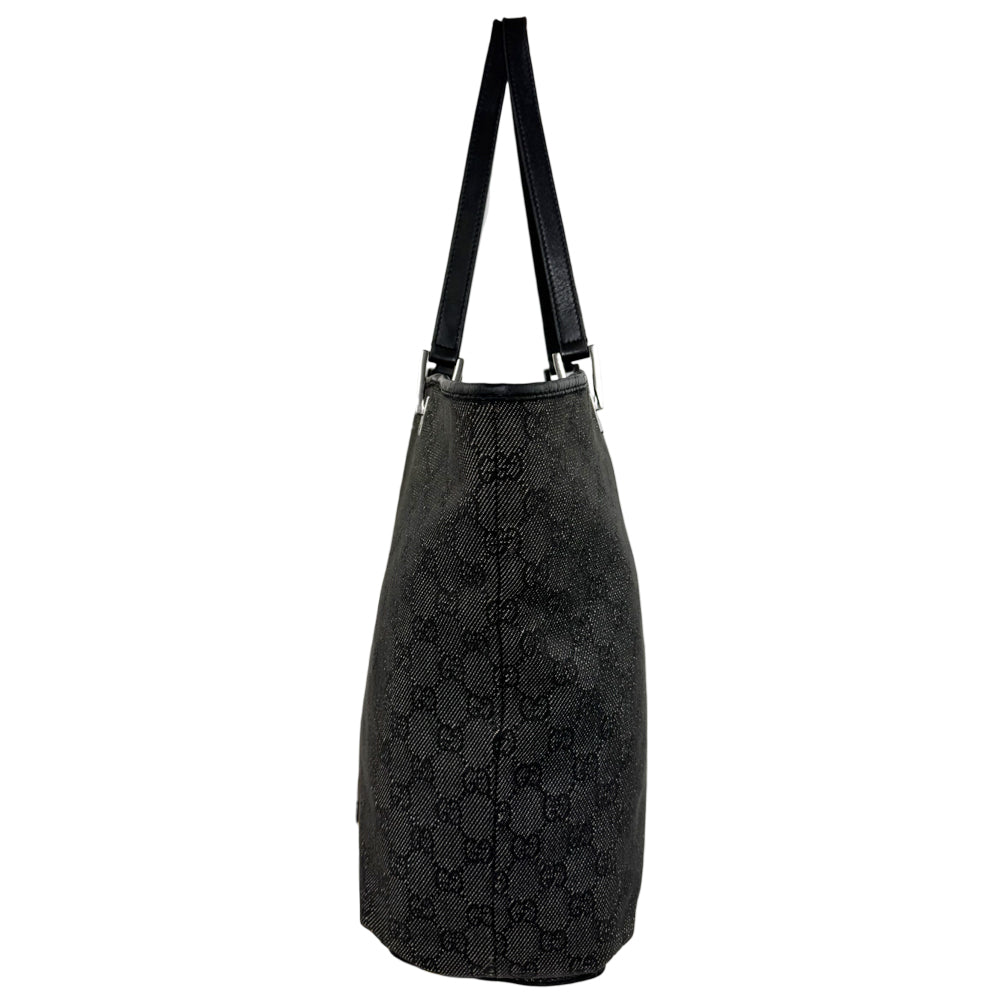 GUCCI GG Grey Canvas Tote Shoulder Bag LHQ1256
