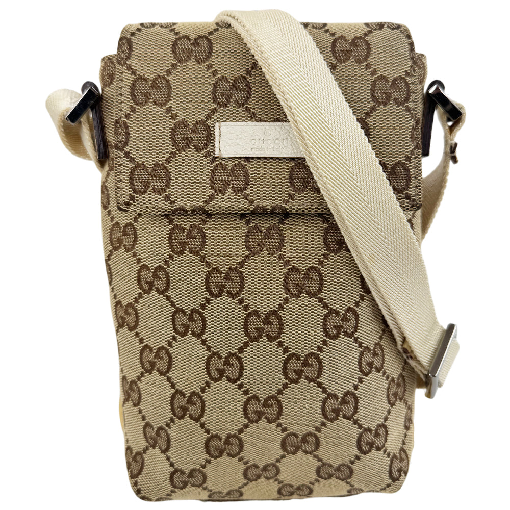 GUCCI GG Brown Canvas Crossbody Shoulder Bag LHQ1260
