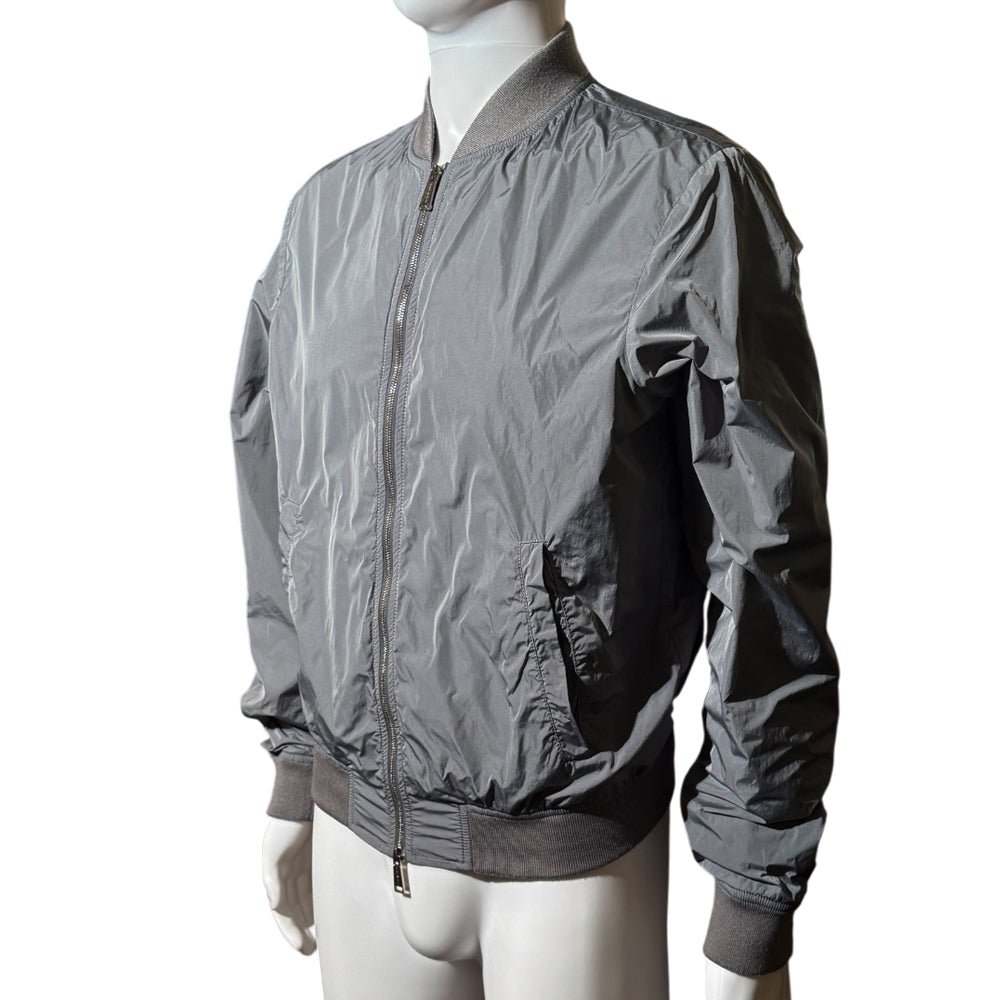 DSQUARED2 Grey Bomber Jacket Size 50 (M/L) LHQ1261