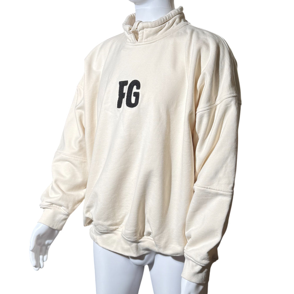 FEAR OF GOD FG 6th Collection Mock Neck Cream Pullover Jumper Size L LHQ1264