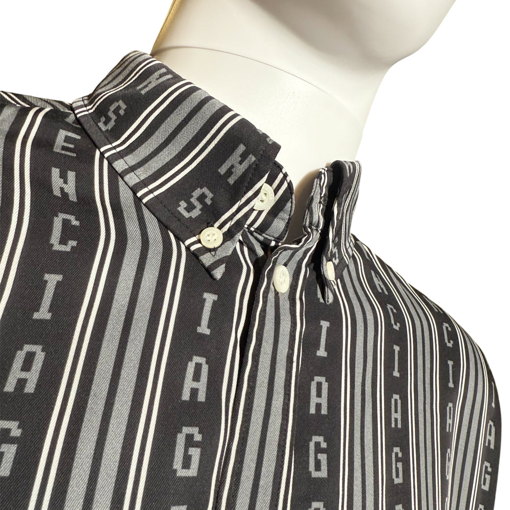 BALENCIAGA JEANS Black/Grey Short Sleeve Shirt Size 38 M LHQ1267