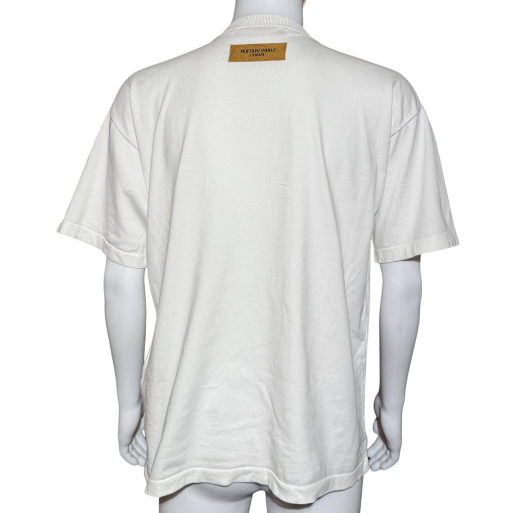 LOUIS VUITTON Amen Break White Green T-Shirt Size L LHQ1269