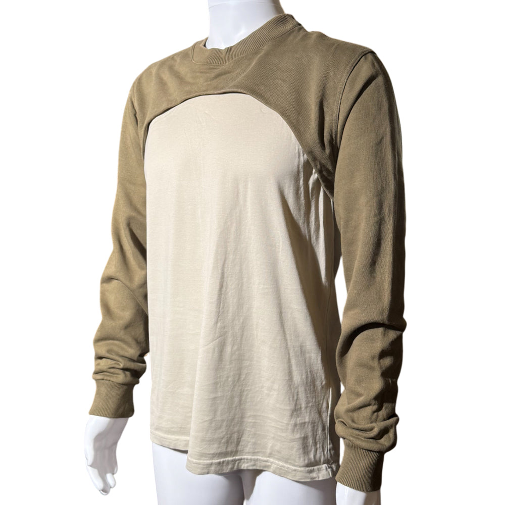 GIVENCHY Green Long Sleeve Cropped Jumper T-Shirt Size M LHQ1272