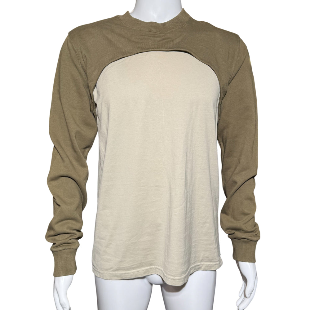 GIVENCHY Green Long Sleeve Cropped Jumper T-Shirt Size M LHQ1272