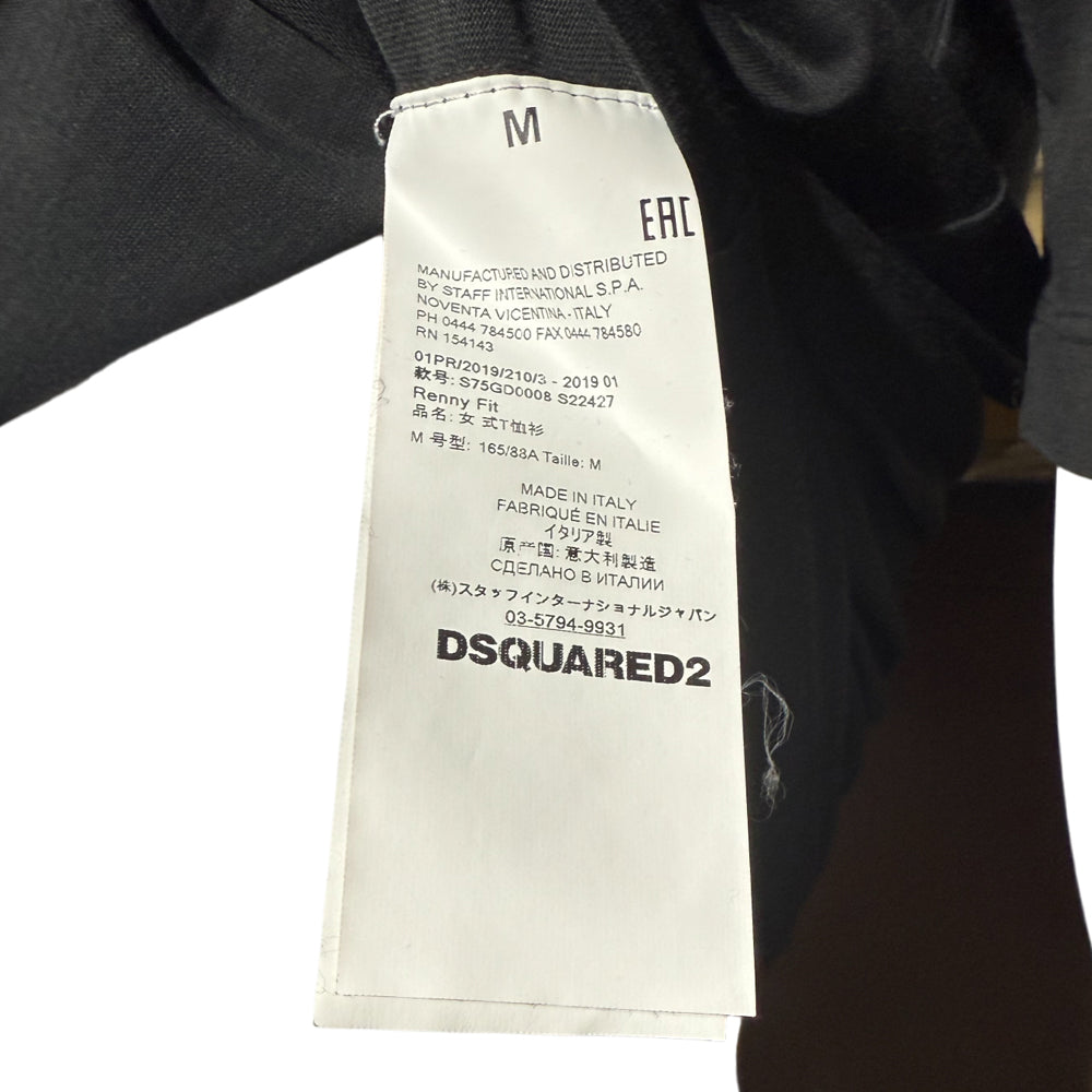 DSQUARED2 Black ICON T-Shirt Size M LHQ1276