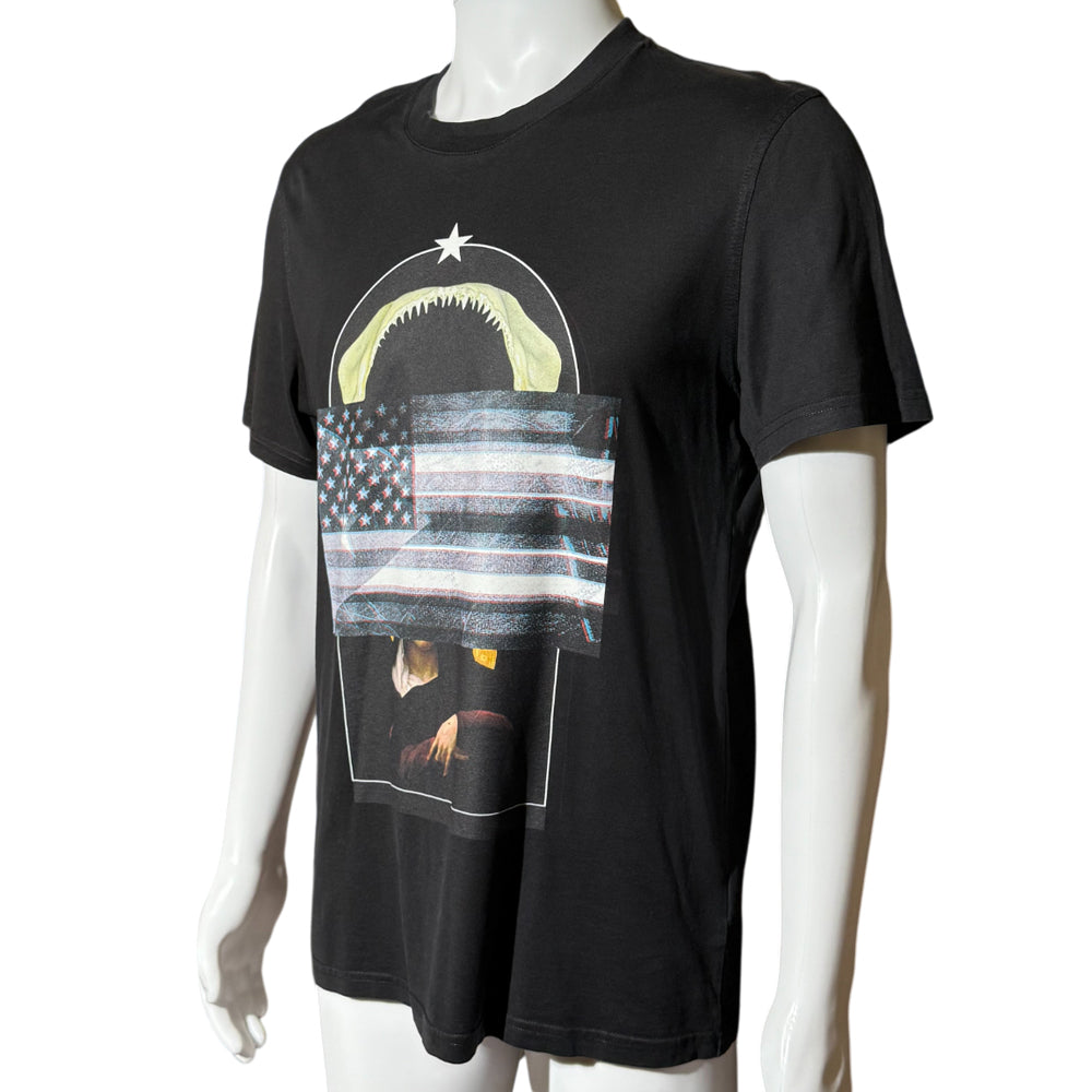 GIVENCHY Black Madonna Shark T-Shirt Size L LHQ1278