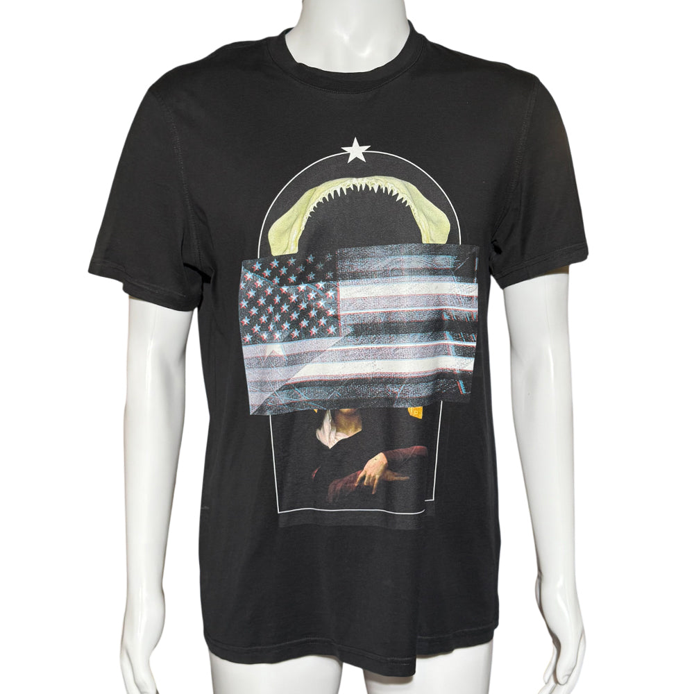 GIVENCHY Black Madonna Shark T-Shirt Size L LHQ1278