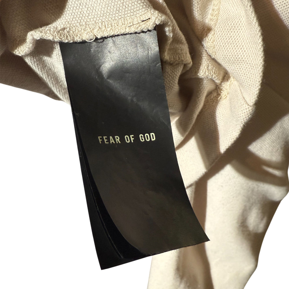 FEAR OF GOD Mock Neck Cream Pullover Jumper Size L LHQ1280