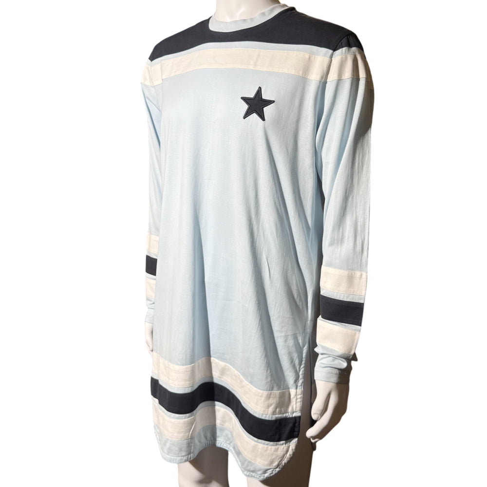 GIVENCHY Star Scoop Blue Long sleeve T-Shirt Size M/L LHQ1283