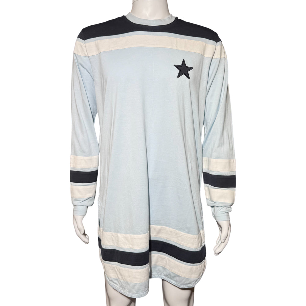 GIVENCHY Star Scoop Blue Long sleeve T-Shirt Size M/L LHQ1283