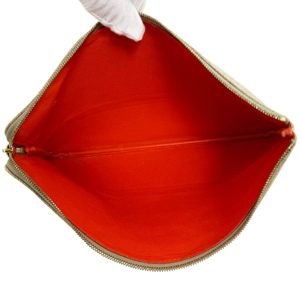 CELINE Canvas Orange Pouch LHQ1294