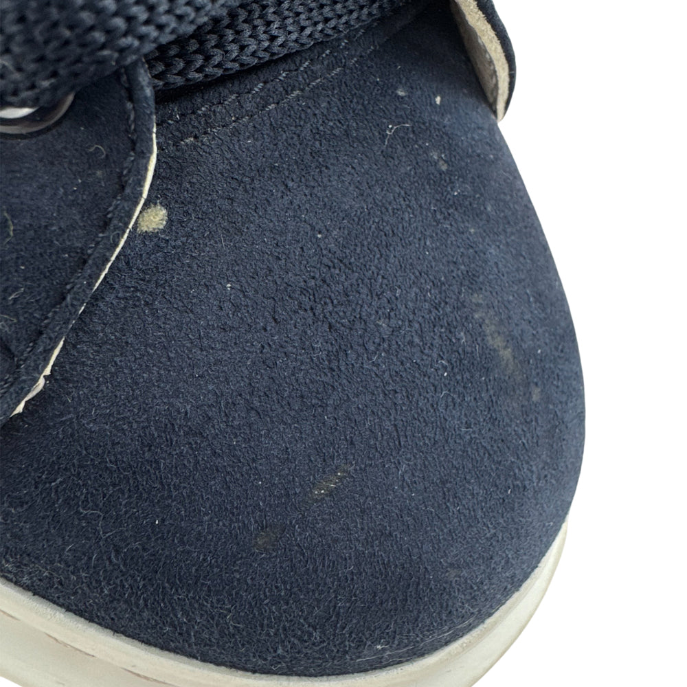 ALEXANDER McQUEEN Navy Suede White Leather Trainers Size 6 LHQ1301
